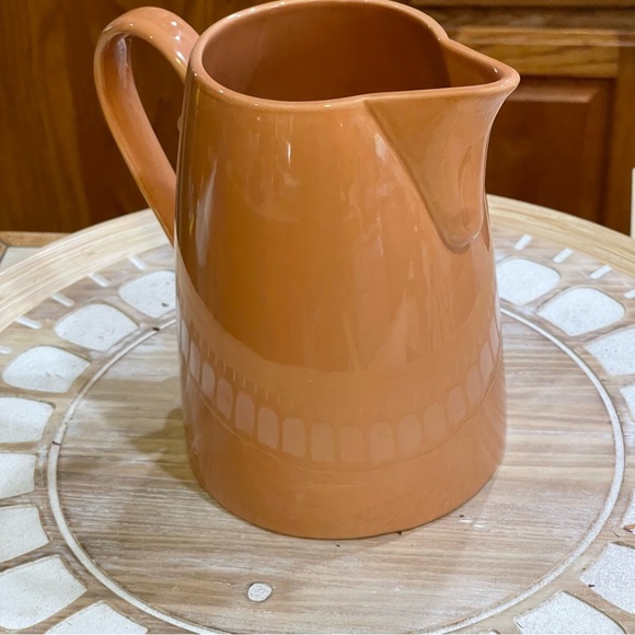 Vtg Martha Stewart terracotta color ceramic water jug
